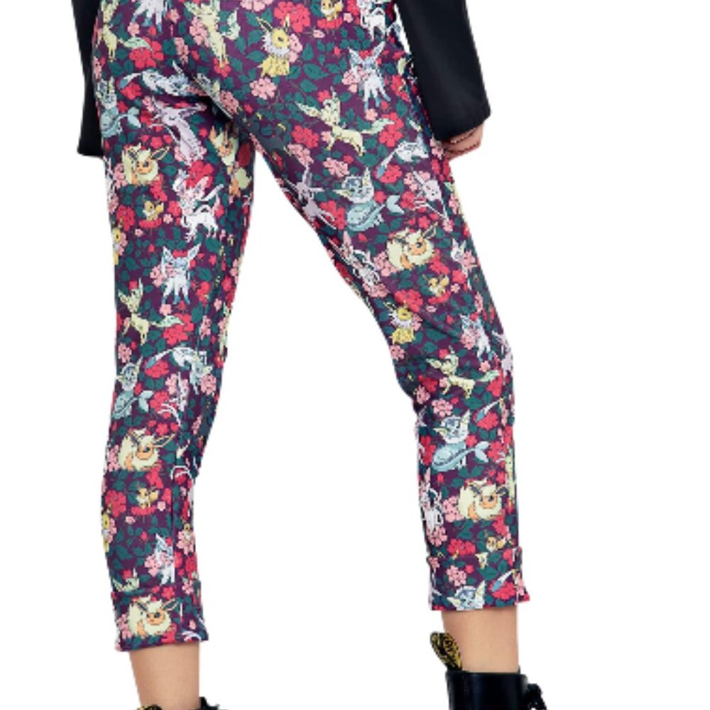 Blackmilk Pokemon Eevee Evolution Floral Cuffed Pants Medium